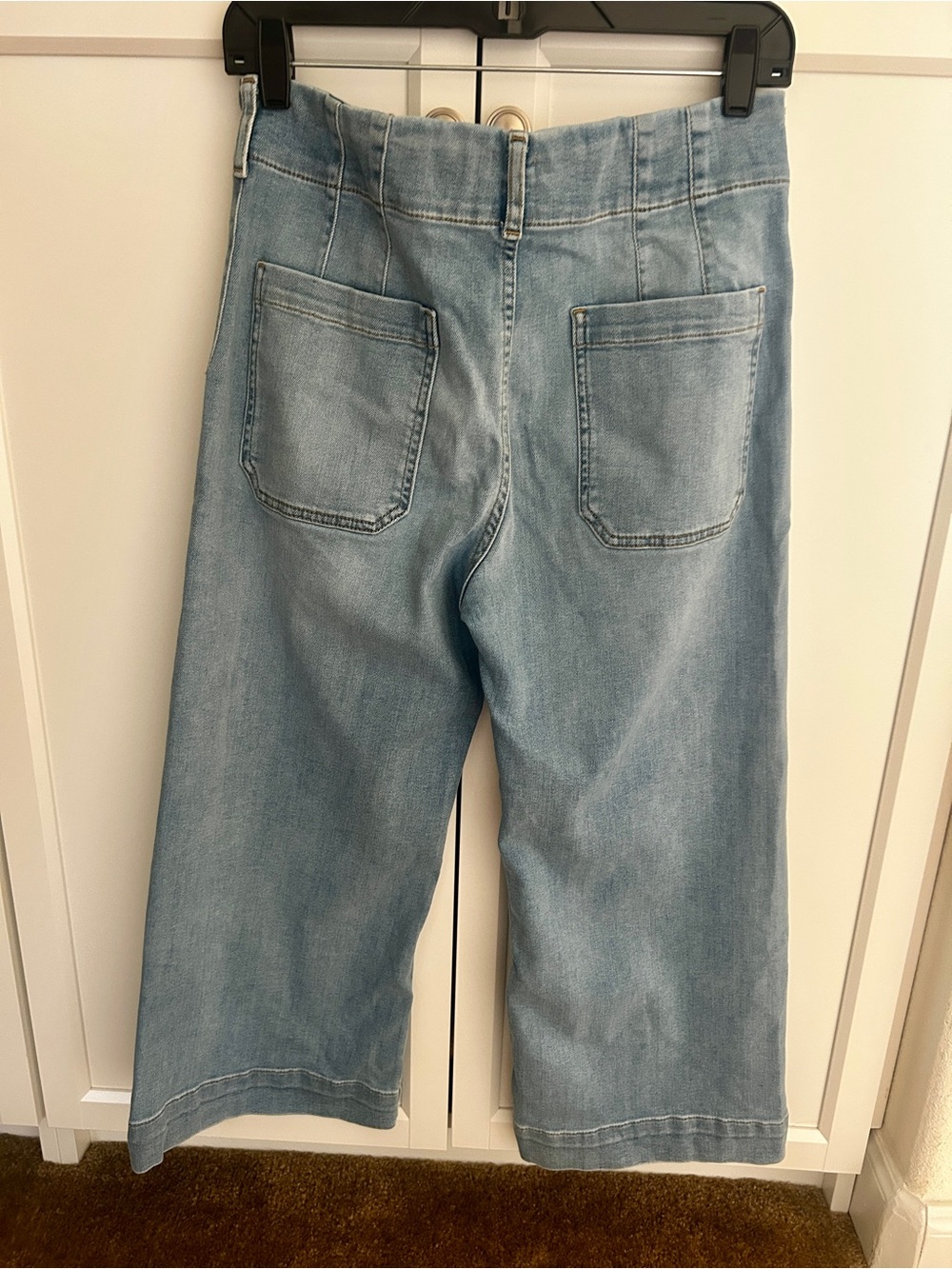 Anthropologie Maeve Light Blue Wide-Leg Crop Jeans - Picture 3 of 7